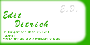 edit ditrich business card